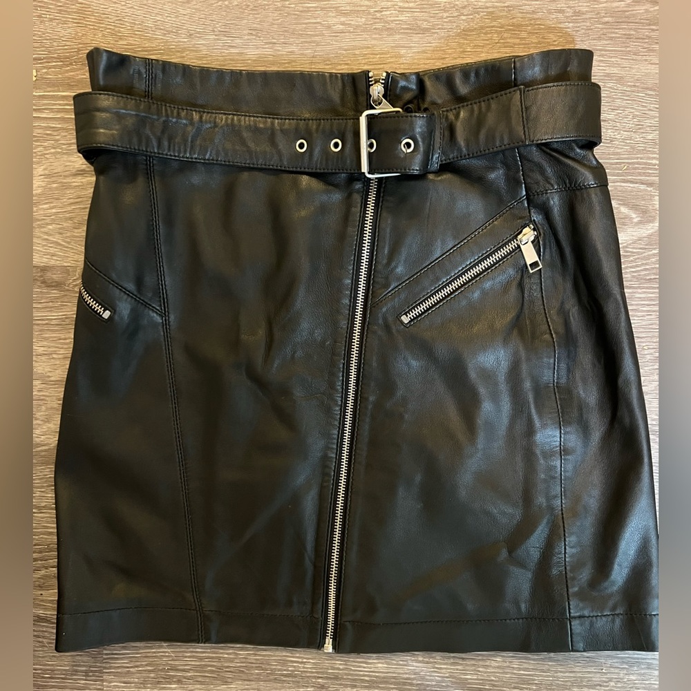TopShop Faux Leather Mini Skirt 8